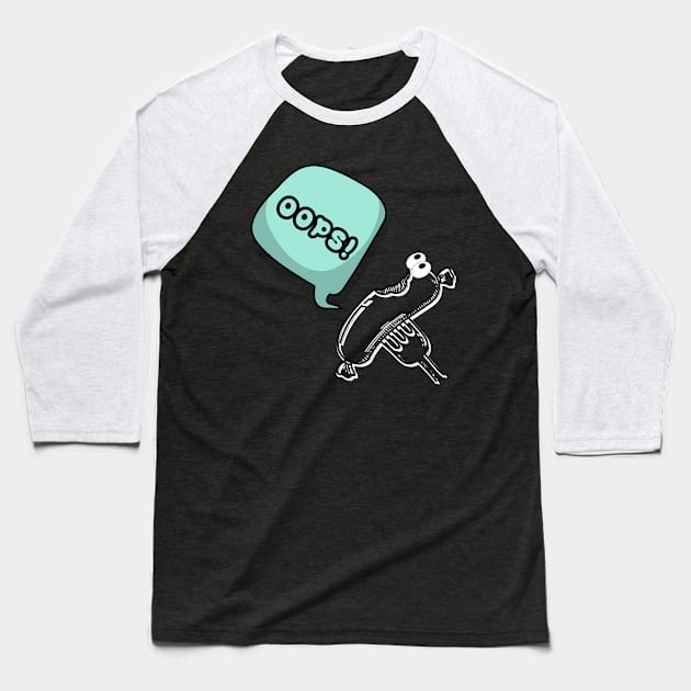 oops Baseball T-Shirt by zzzozzo